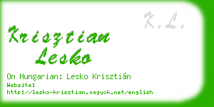 krisztian lesko business card